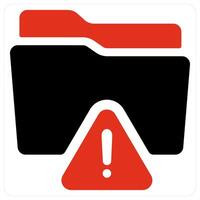 Warning and Folder icon concept vector