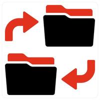 Backup Folder and Folder icon concept vector