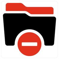 Minus Folder and Folder icon concept vector