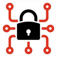 Data Lock and lock icon concept vector