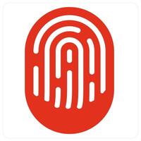 Fingerprint and print icon concept vector