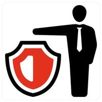 Security Administrator and employee icon concept vector