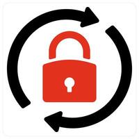 Update and lock icon concept vector