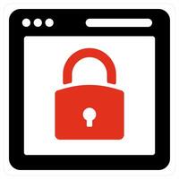 Webpage Security and lock icon concept vector