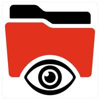 Private folder and folder icon concept vector