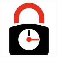 Security Period and lock icon concept vector