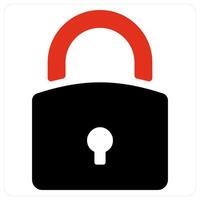 Lock and view icon concept vector