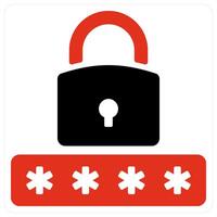 Login and lock icon concept vector