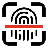 Fingerprint Scan and match icon concept vector