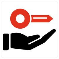 Access Key and keychain icon concept vector