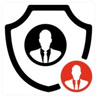 Security Administrator and employee icon concept vector