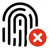 Fingerprint Mismatch and match icon concept vector
