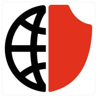 Global Security and earth icon concept vector