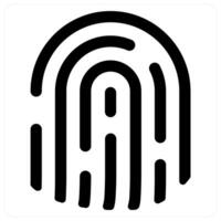 Fingerprint and print icon concept vector