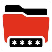 Folder Protection and lock icon concept vector
