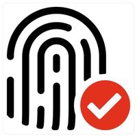 Fingerprint Match and scan icon concept vector