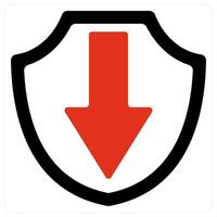 Downgrade protection and data icon concept vector