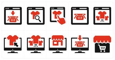 A set of 10 ecommerce icons as ecommerce, product search, online shopping vector