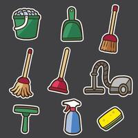 set of cleaning good for sticker, pattern design, element design, etc vector