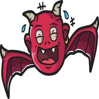bat devil head with expression vector