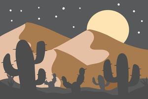 desert flat style good for background, wallpaper, flat design, etc vector
