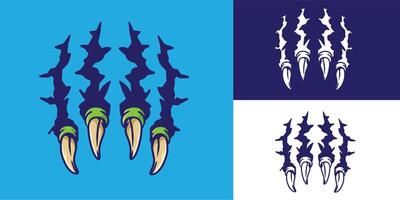set of claw good for logo, sticker, decal, element design, etc vector