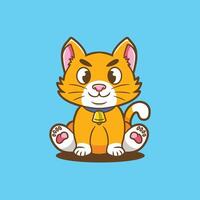 cat mascot orange good for design and sticker vector