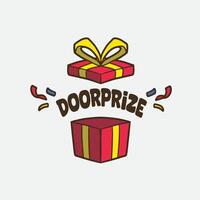 box with doorprize text good for design vector