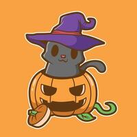 Custom Cat Hallowen for your design and your brand vector