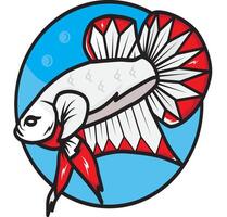 Betta fish logo for your community or your farm vector