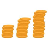 Coin graph business vector
