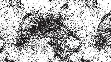 A black and white grunge pattern with a few spots vector