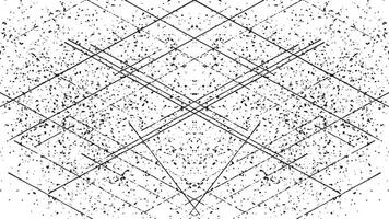 A black and white drawing of a geometric pattern vector