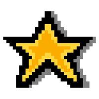 Star shape in pixel art style vector