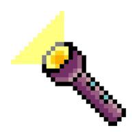 Flashlight beam in pixel art style vector