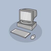 PC Desktop Computer design illustration and icon for website, digital and print vector