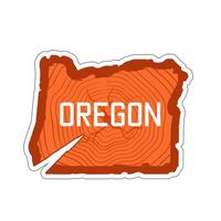 Oregon State Outline with Wood Pattern is perfect for print, apparel, stickers, etc vector
