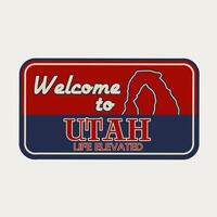 Welcome to Utah Vintage design, perfect for print, apparel, stickers, etc vector