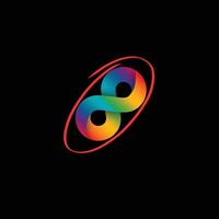Colourful infinite logo design. vector