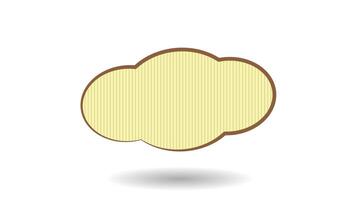 cloud shape text form, simple cloud shape text bubble vector