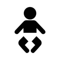 Baby icon. Nursery symbol, isolated on white background vector