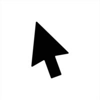 Arrow cursor, isolated pointer icon vector