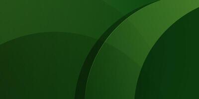 Abstract green curve banner background with simple papercut shadow pattern. Green background with modern design. vector