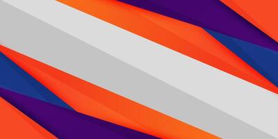 Modern purple orange geometric business banner design. Creative banner design with overlap triangle shapes for template. Simple horizontal banner. vector