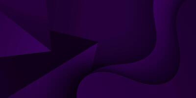Wave and square overlap dark purple abstract background simple pattern. Dark black purple gradient color on background vector