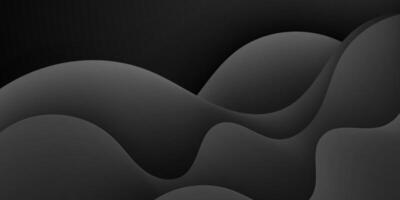 Dark gray wave abstract 3D background with realistic shadow design. Creative premium gradient. smart design 3d cover of business design. vector