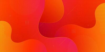Abstract 3d background orange fluid wave pattern. Bright gradient color design. Abstract geometric pattern simple background for banner, brochure, presentation design, and business card. vector