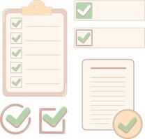 To Do List on Clipboard and Checklist Paper Set vector