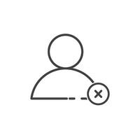 Profile icon with a cross vector