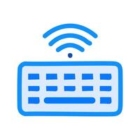 Wireless Keyboard icon. Flat design style. vector